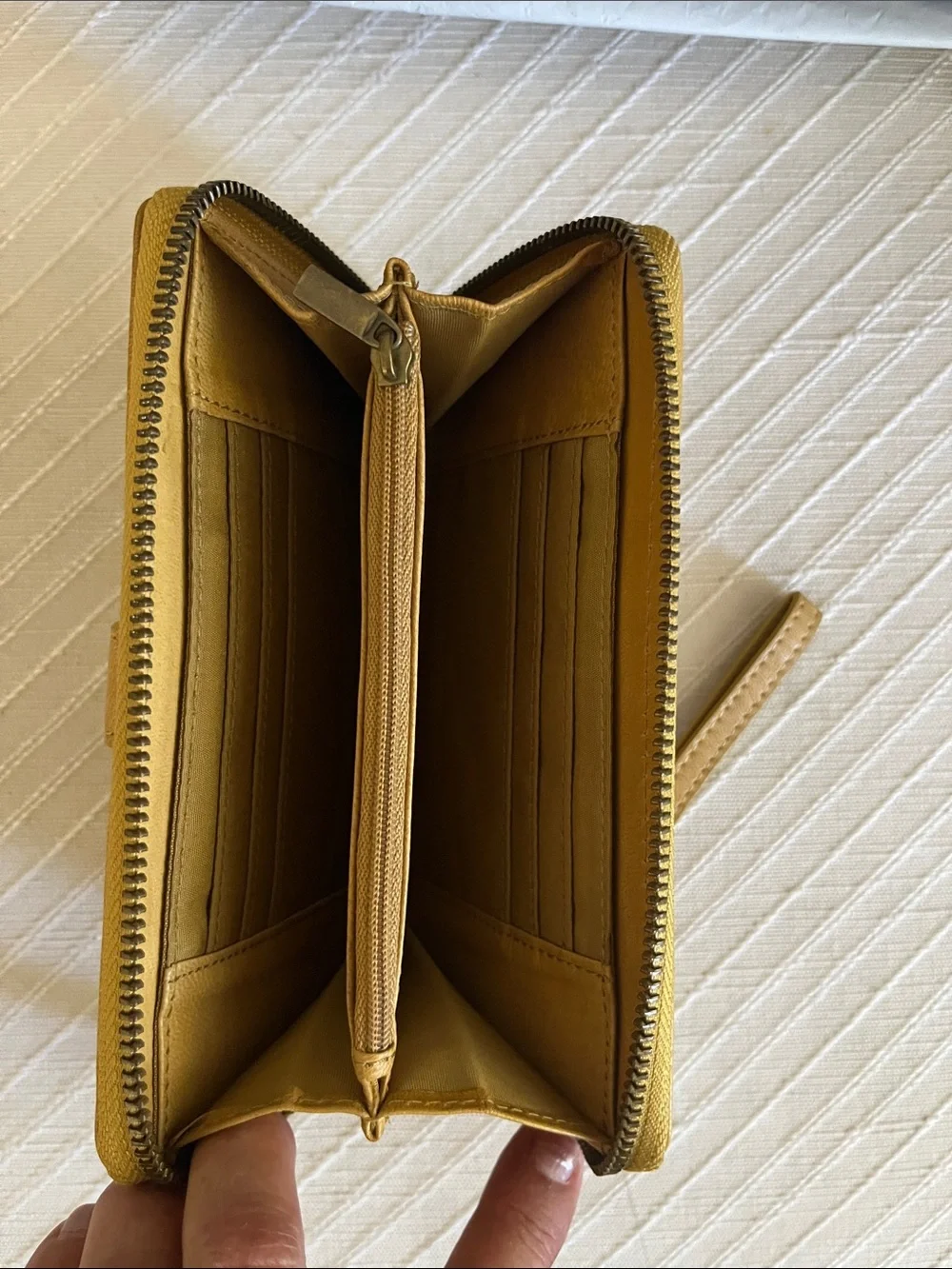 RACHEL Rachel Roy Mustard Yellow Wristlet Clutch